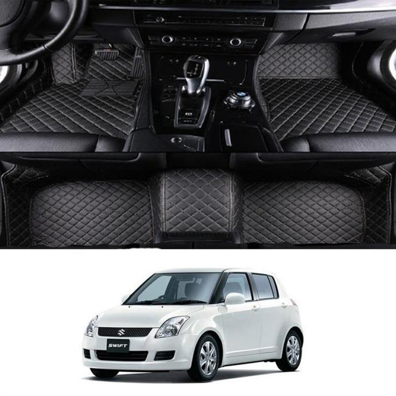 Revitalize Your Drive with Suzuki Swift 7D Floor Mat in Black - Custom Fit, Stylish, and Durable Carpets