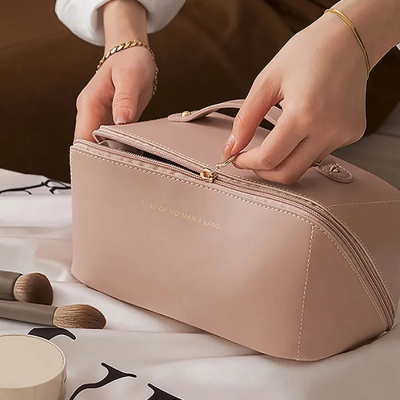 Elevate Your Glam with a Leather Makeup Organizer Bag - Stylish and Practical Storage | Shopright.pk