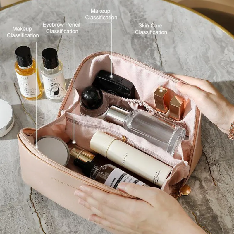 Elevate Your Glam with a Leather Makeup Organizer Bag - Stylish and Practical Storage | Shopright.pk