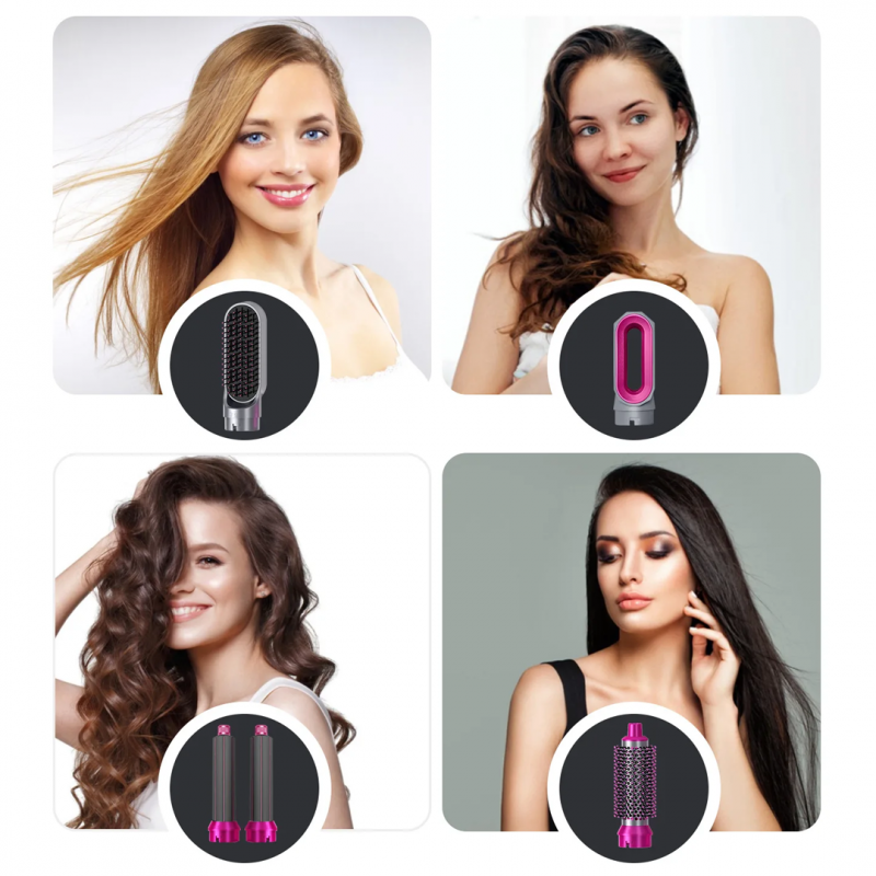 Revolutionize Your Hairstyling with 5-In-1 Heat Comb Hair Dryer | Shopright.pk