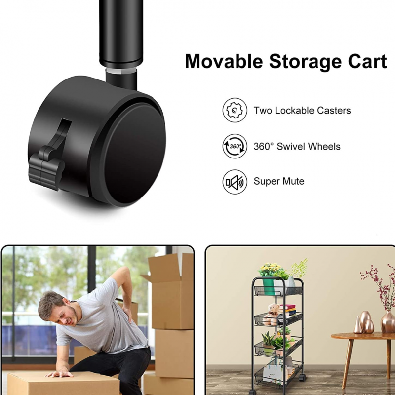 3-Layer Removable Kitchen Storage Rack Trolley | Home Accessories | Shopright.pk