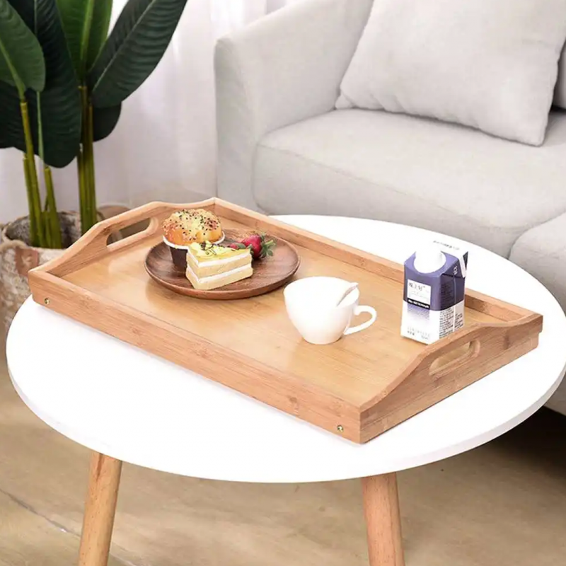 Portable Bamboo Wood Bed Tray | Home Accessories | Shopright.pk