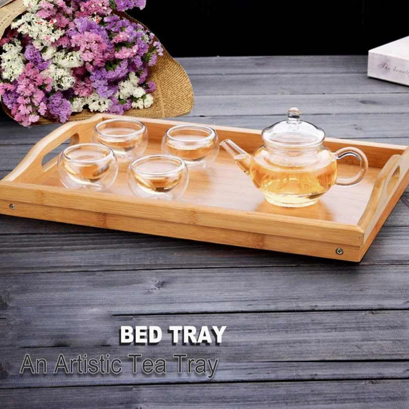 Portable Bamboo Wood Bed Tray | Home Accessories | Shopright.pk