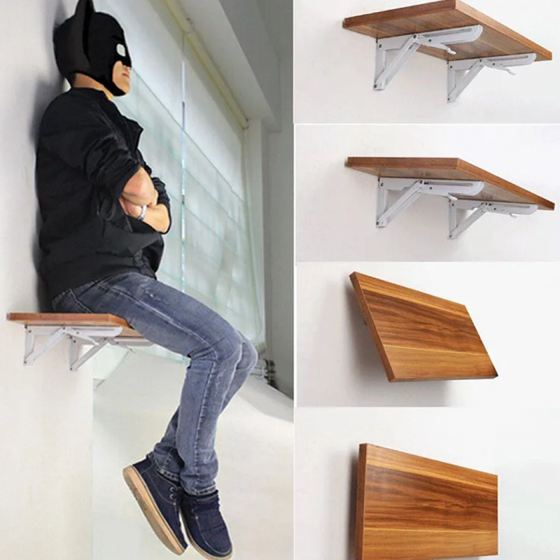 Multipurpose Kitchen Shelf With Foldable Bracket