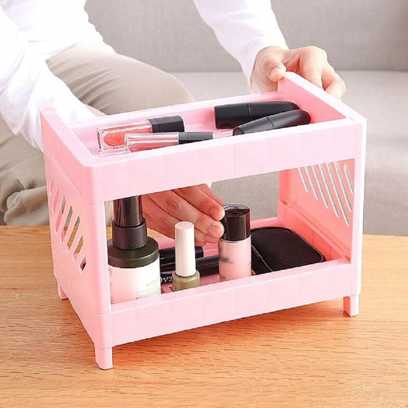 2 Small Rack Multifunctional Double-Layer Mini Rack | Home Accessories | Shopright.pk