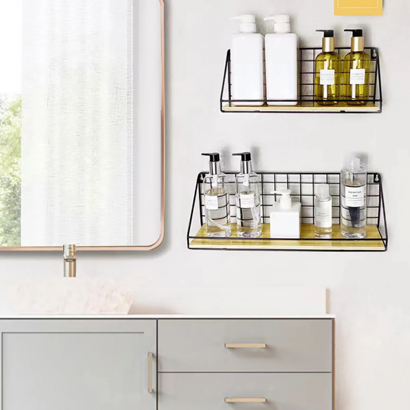 Organize Efficiently with Iron Wall Hanging Storage Shelf | Home Decore | Shopright.pk