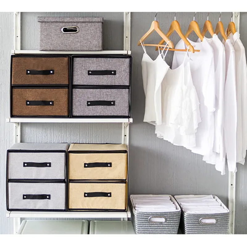 Fabric 2 Drawer Washable Storage Box | Home Accessories | Shopright.pk