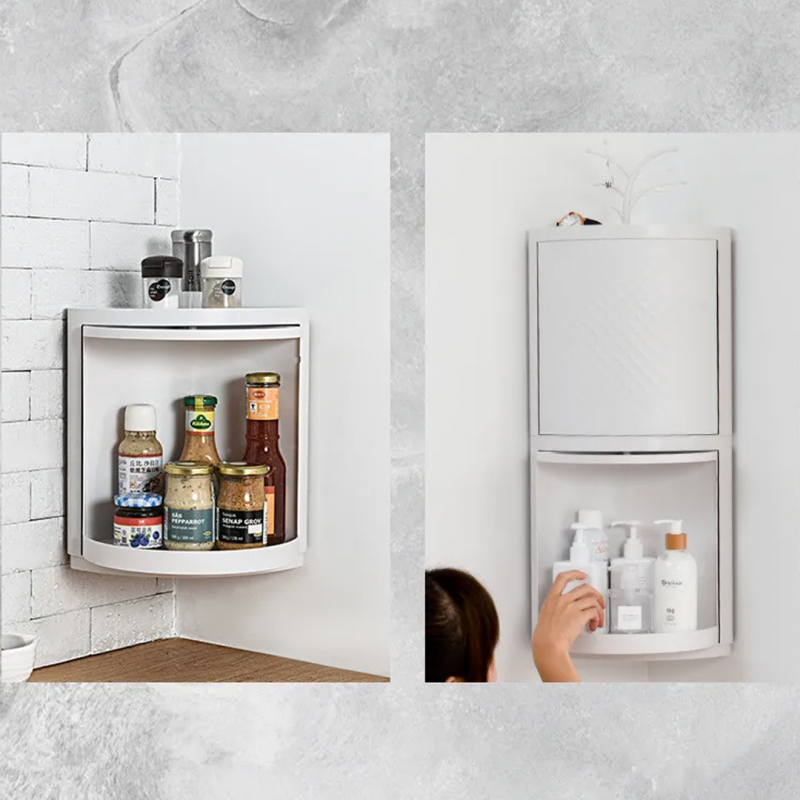 360 Degree Rotating Corner Cabinet | Bathroom Accessories | Shopright.pk