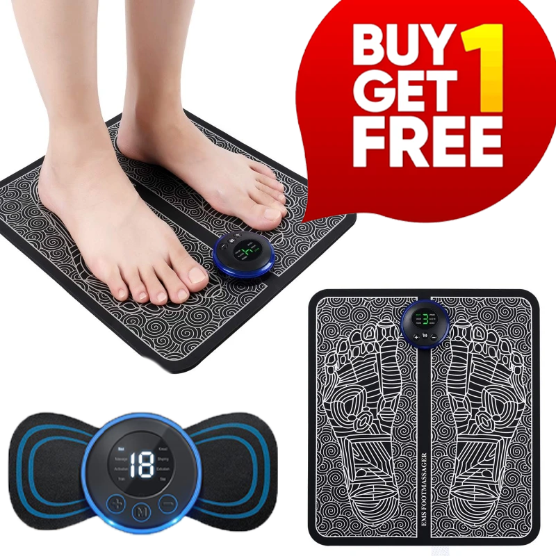 Electric Foot Massager Mat With Digital Electric Mini Massager (Free)