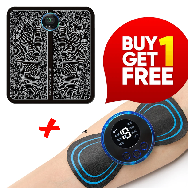 Electric Foot Massager Mat With Digital Electric Mini Massager (Free)