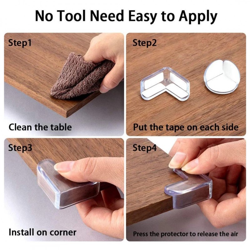 Protective 4 Pcs Silicone Table Corner Edge Covers | Home Accessories ...