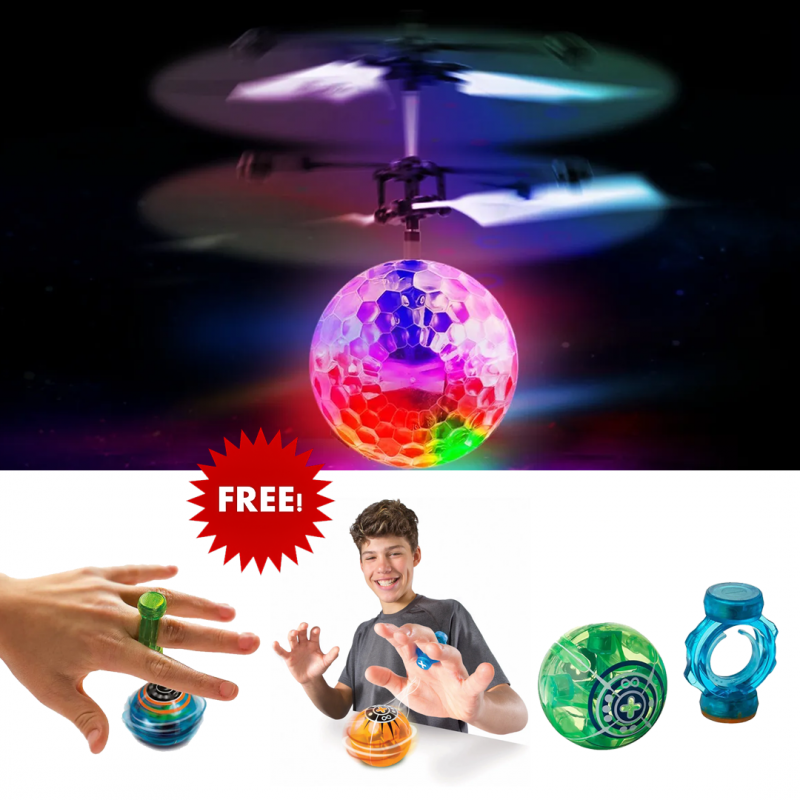 Get 2 for the Price of 1: Helicopter Orb Ball and Fingertip Magic Spin Ball – Shop Now at ShopRight