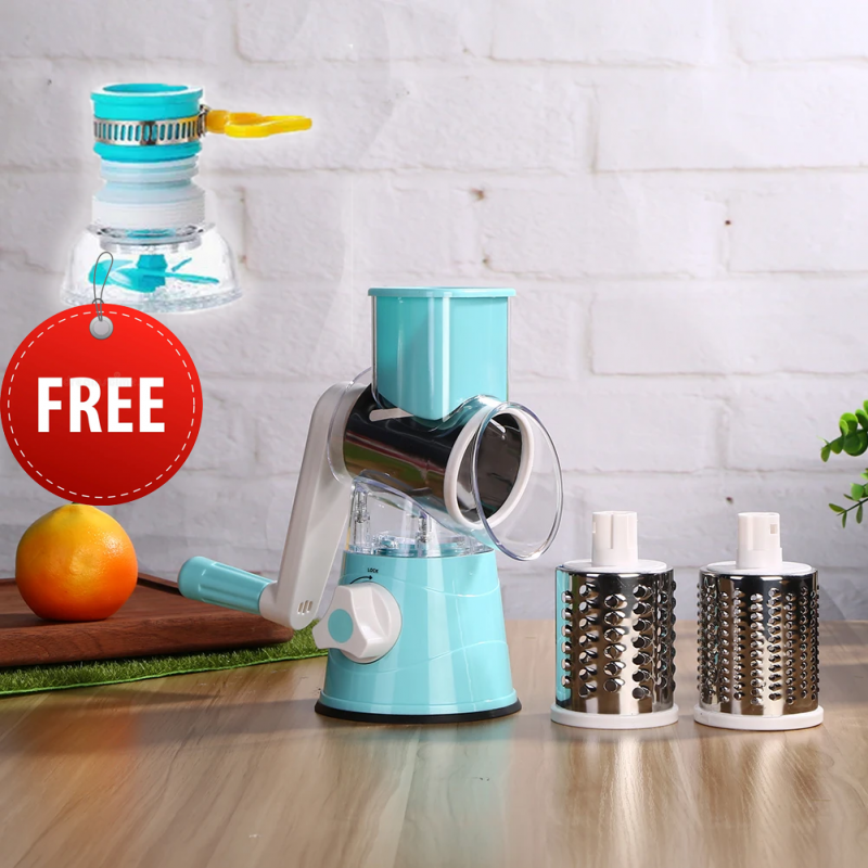 Vegetable and Cheese Grater Rotary And 360 Rotation Water Filter Free