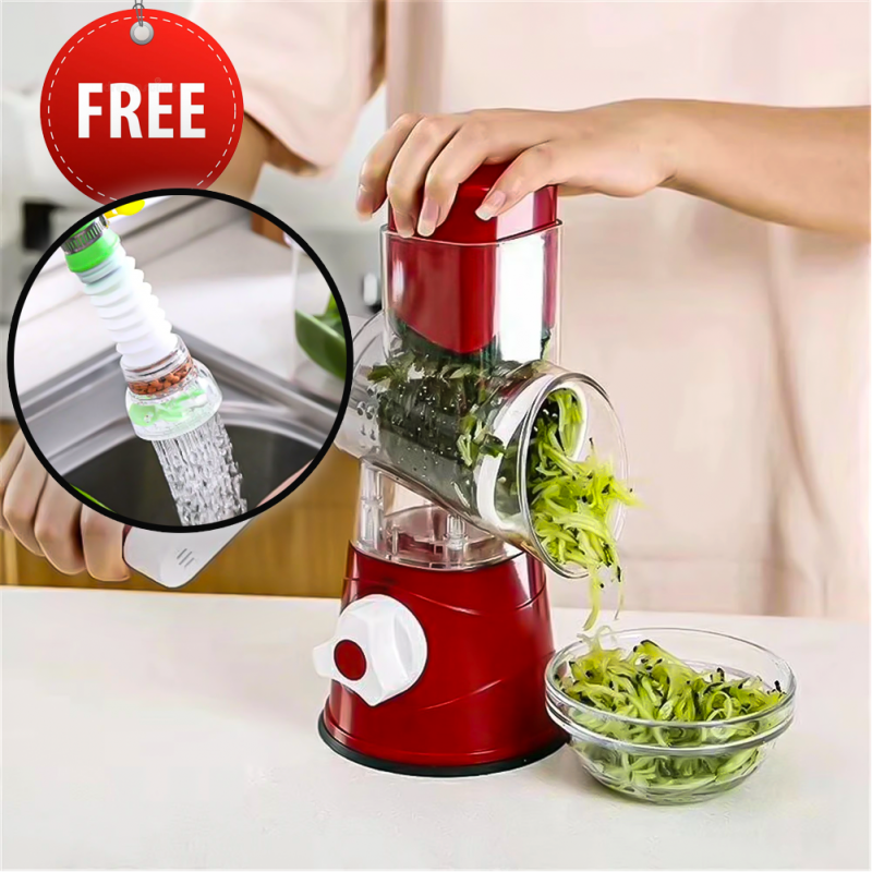 Vegetable and Cheese Grater Rotary And 360 Rotation Water Filter Free
