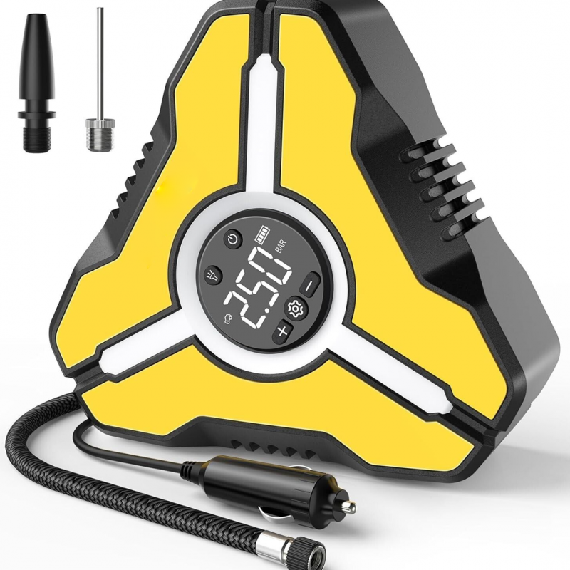 CL61 Tire Inflator 150 PSI Portable Air Pump with LED Lamp | Car Accessories | Shopright.pk