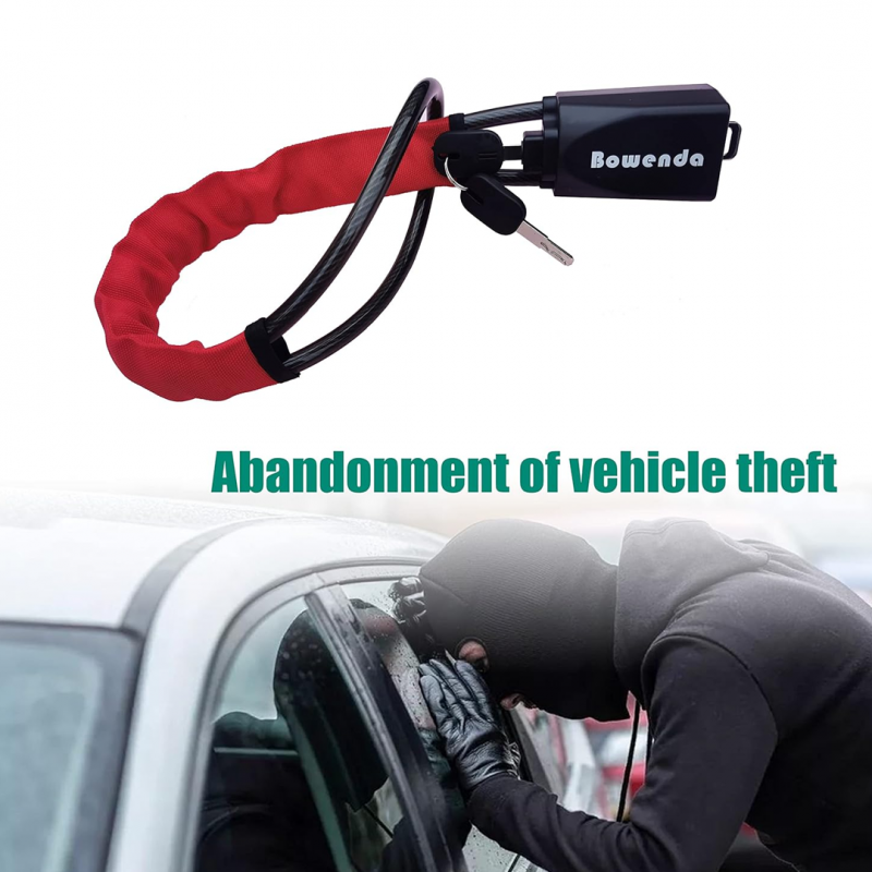 Car Security with Red Steering Wheel Lock | Car Accessories | Shopright.pk