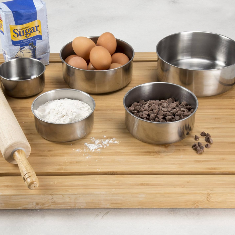 Chef Buddy 5 Piece Stainless Steel Bowl Set with Lids