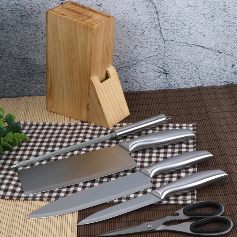 7pcs Knife Set with Wooden Block