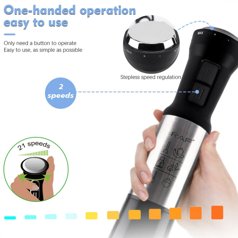 Stainless Steel Hand Blender R-294 Mixer 600W