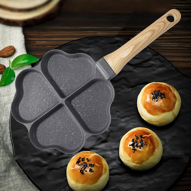 Multipurpose Heart Shape 4 Egg Frying Pan