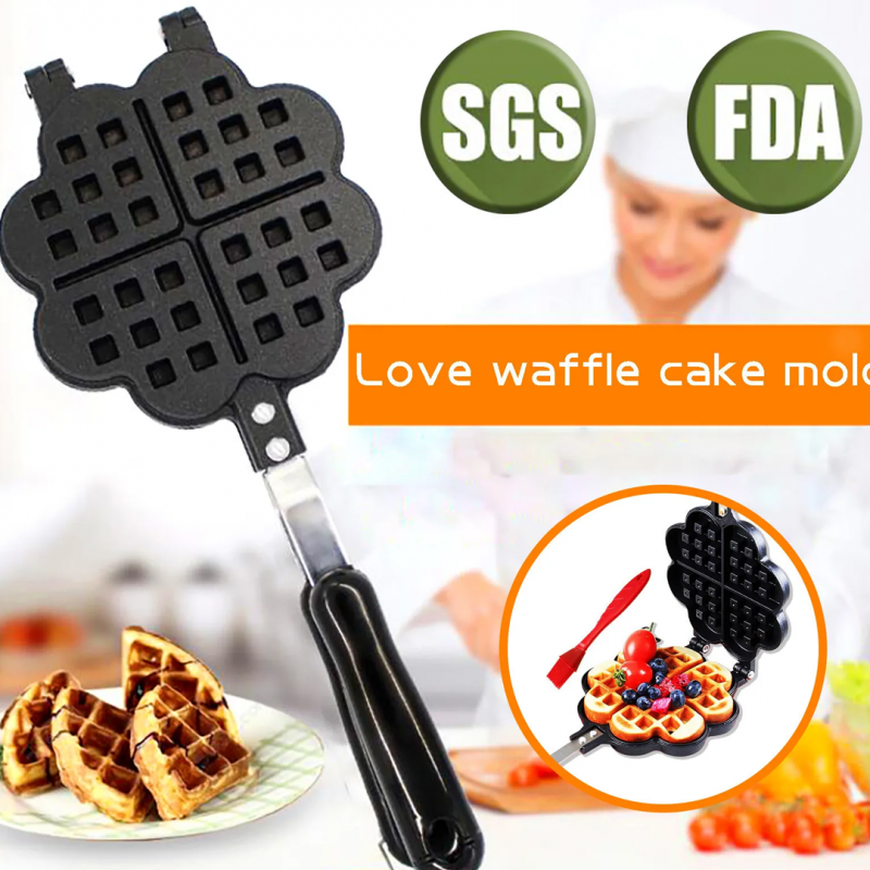 Gas-Type Household Love Waffle Mold Non-Stick Cake Pan DIY Waffle Maker