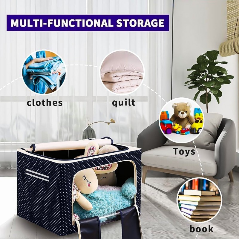 Small Steel Frame Box Foldable Steel Frame Storage Box | Home Accessories | Shopright.pk
