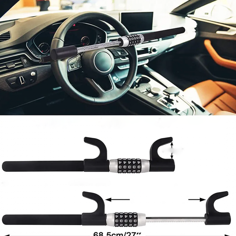 Password Steering Wheel Anti Theft Lock | Car Accessories | Shopright.pk