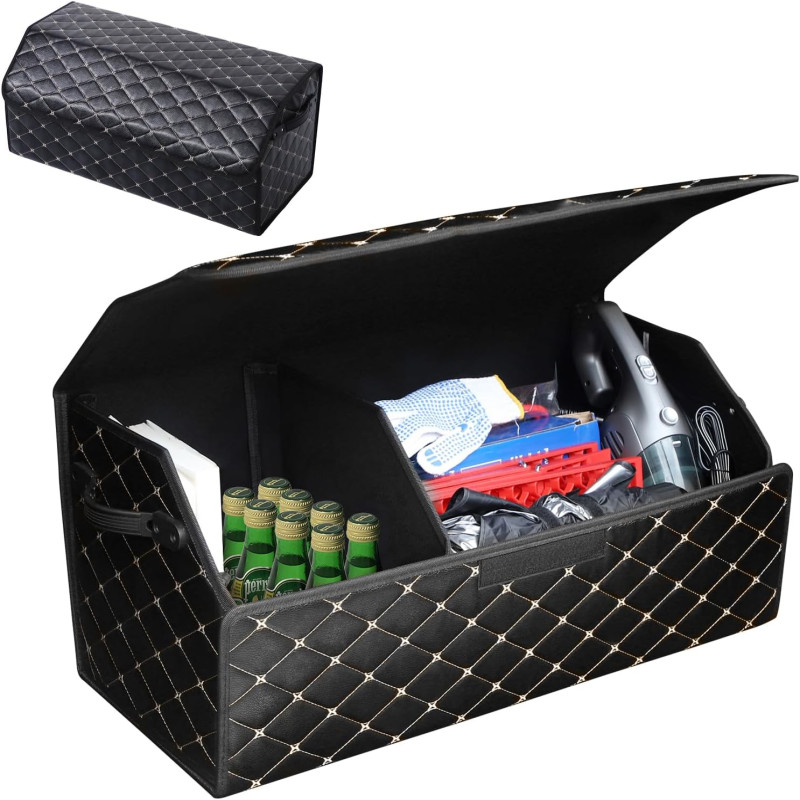 Car Trunk Pu Leather Foldable Storage Box