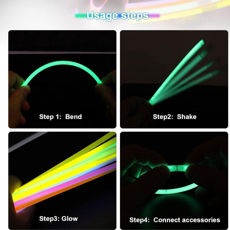 Party Propz Glow In The Dark Neon Bands (25Pcs)
