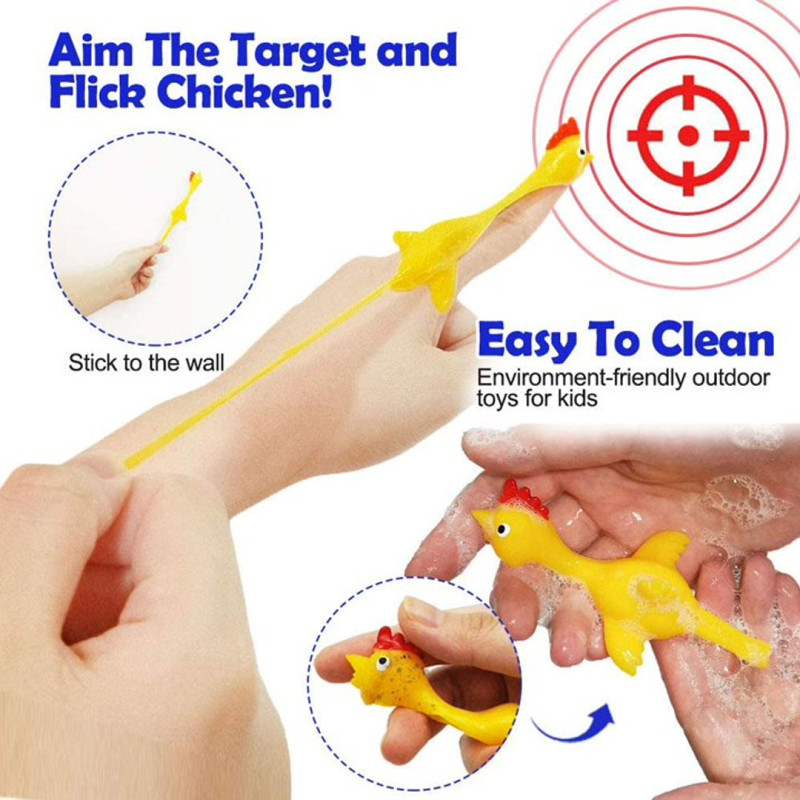 Slingshot Chicken Flying Finger Toys