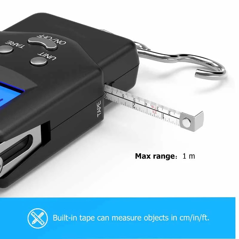 Portable Electronic Scales Weighing 50kg/1g with a spring scale hook luggage