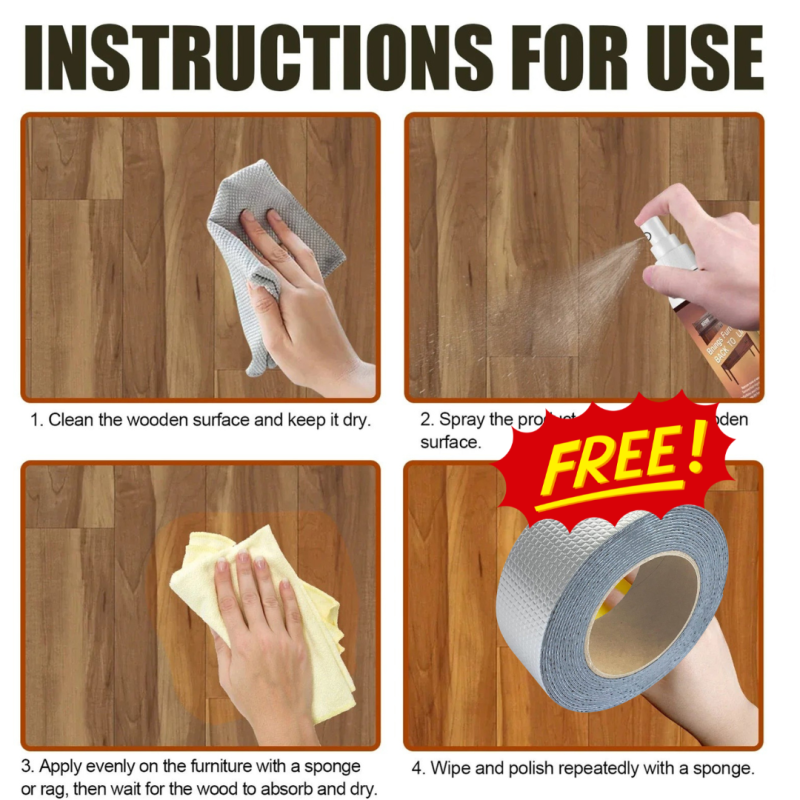 Furniture Polish Spray With Free Waterproof Tape