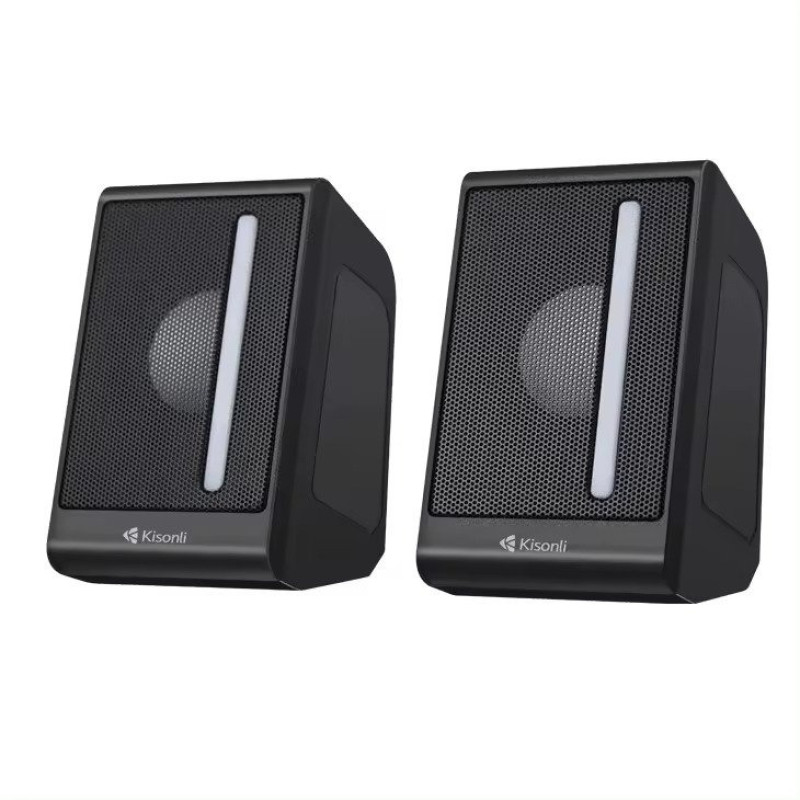Kisonli X16 Mini Usb Portable Speaker For Pc And Laptop With Rgb Light
