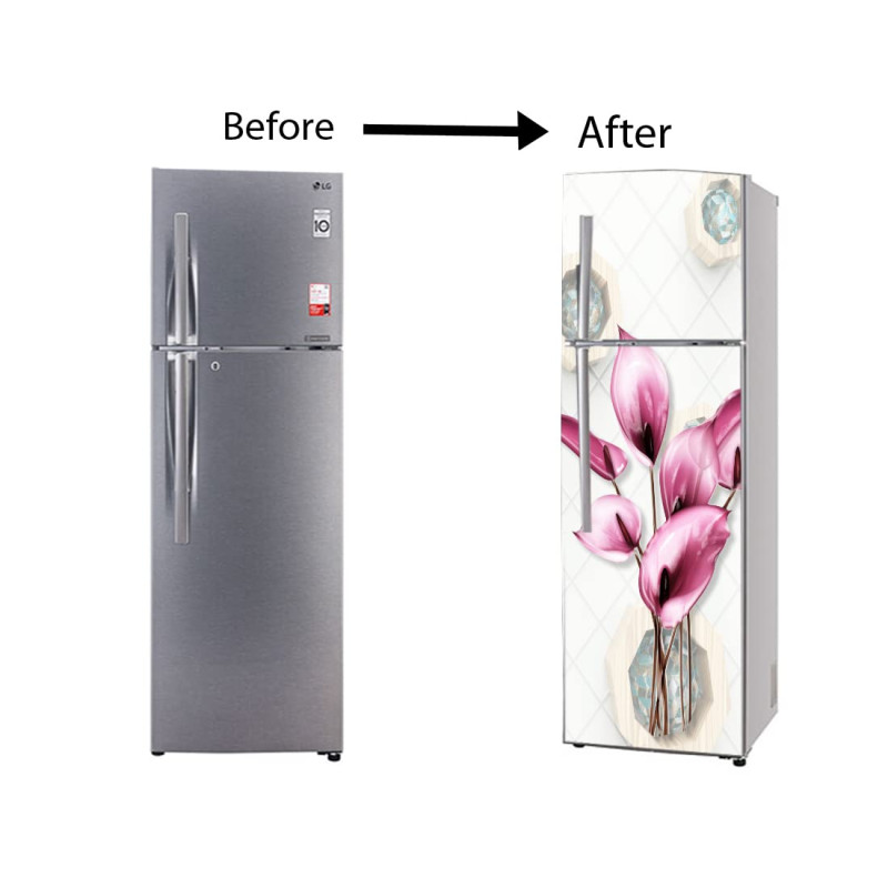 Fridge Door Stickers 3D Adhesive Wallpaper