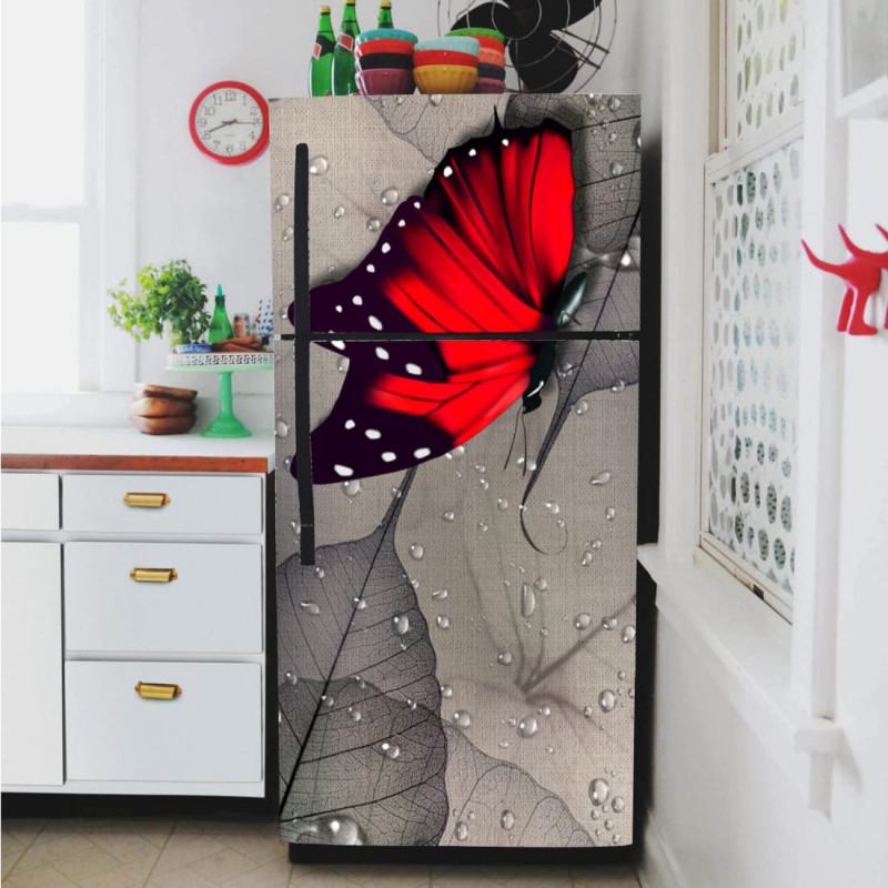 Fridge Door Stickers 3D Adhesive Wallpaper