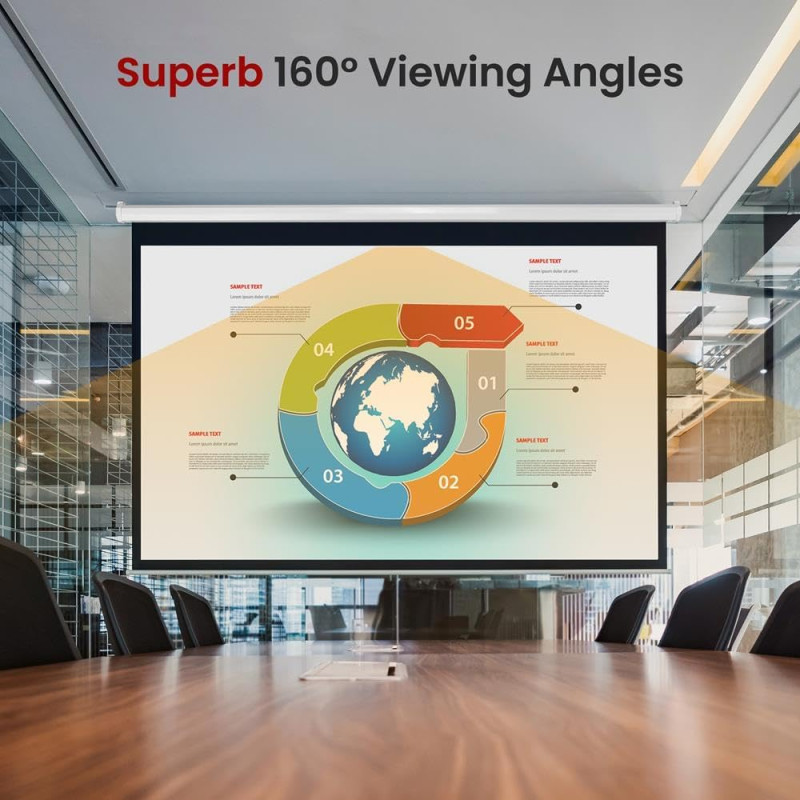 Projector Screen 72 Inch Manual 6x6 Feet 1:1mw (Fine Quality)