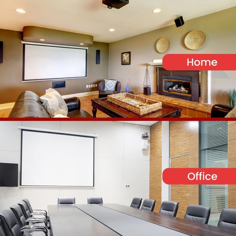 Projector Screen 72 Inch Manual 6x6 Feet 1:1mw (Fine Quality)