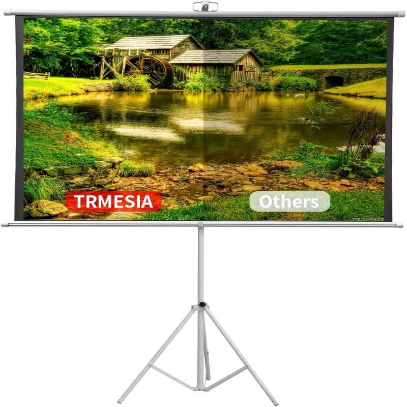 Projector Screen 72 Inch Tripod Portable | Fine Quality 6x6 Feet ...