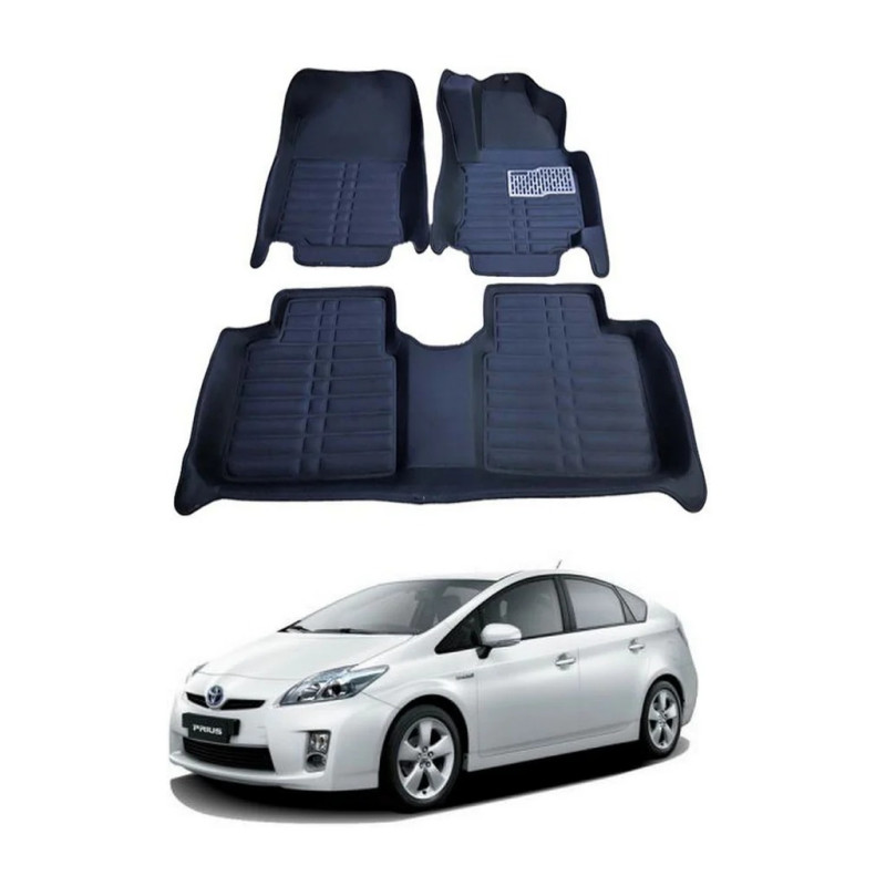 Car 5d Floor Mats Toyota Aqua 2012-2021 Mat Black Color