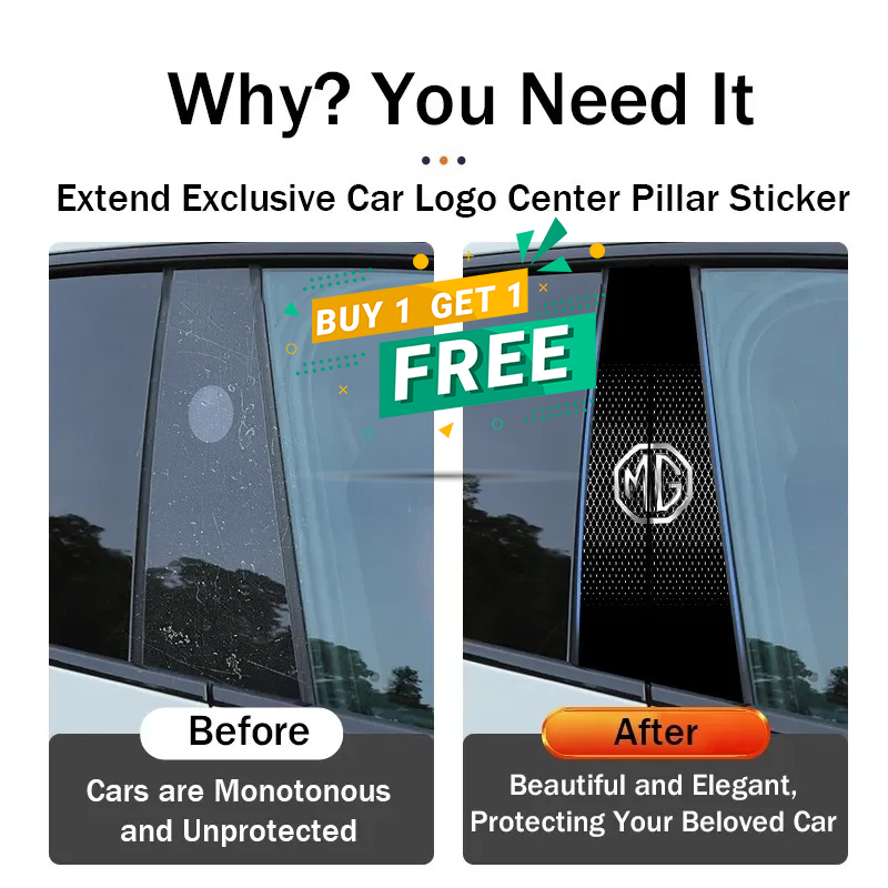 Car Center Pillar Sticker For Toyota Honda Suzuki Kia Hyundai & More