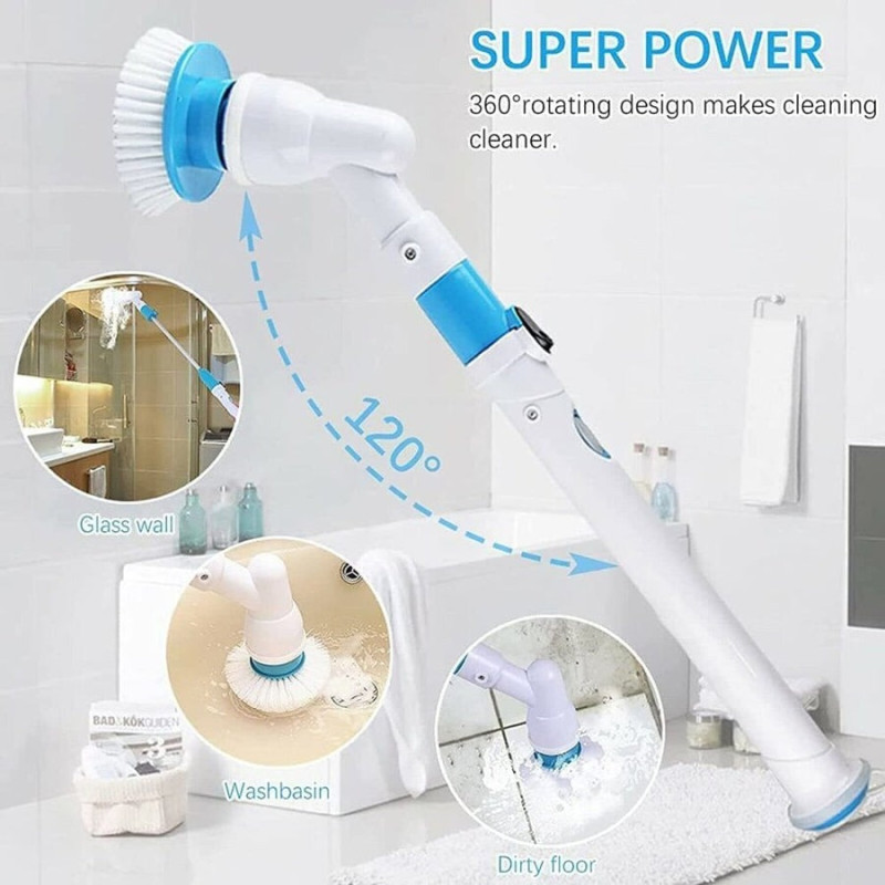 Electric Spin Scrubber Turbo Scrub Cleaning Brush