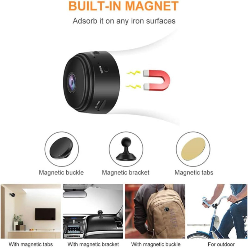 New A9 1080p HD 2mp Magnetic Wifi Mini Camera