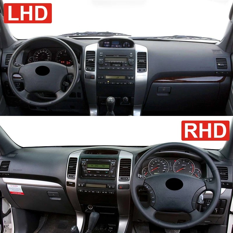 Dashboard Carpet For Protection and Heat Resistance Toyota Land Cruiser Prado 2005 Black Color