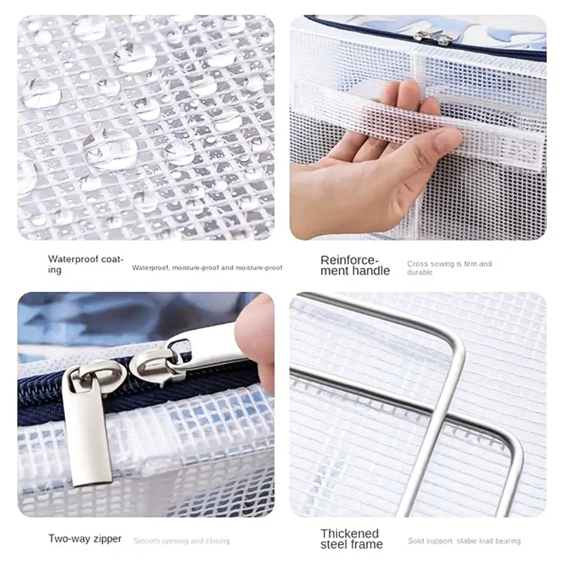 Foldable Transparent Storage Box for Shoes, Toys, Clothes, Books