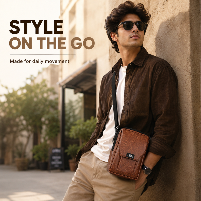 Ziyric Crossbody Shoulder Bag 100% Geneiune Leather