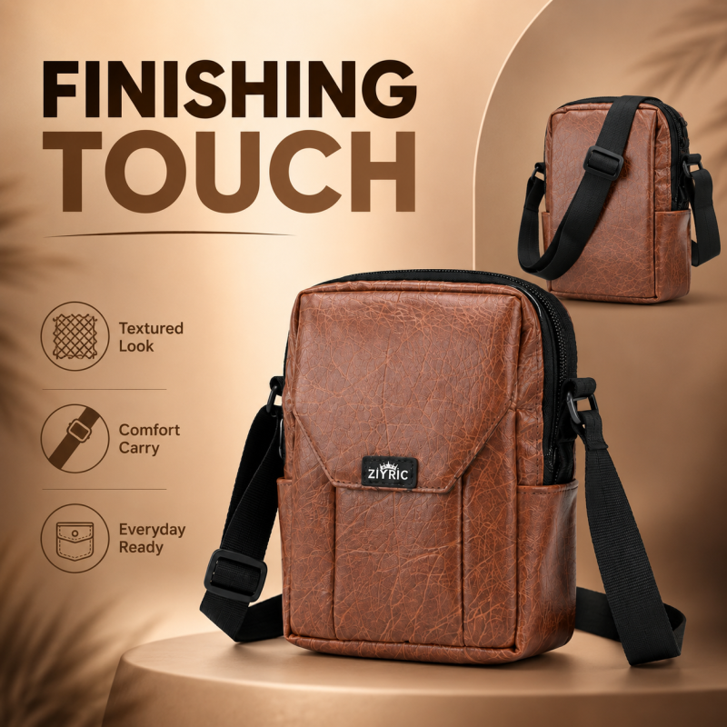 Ziyric Crossbody Shoulder Bag 100% Geneiune Leather