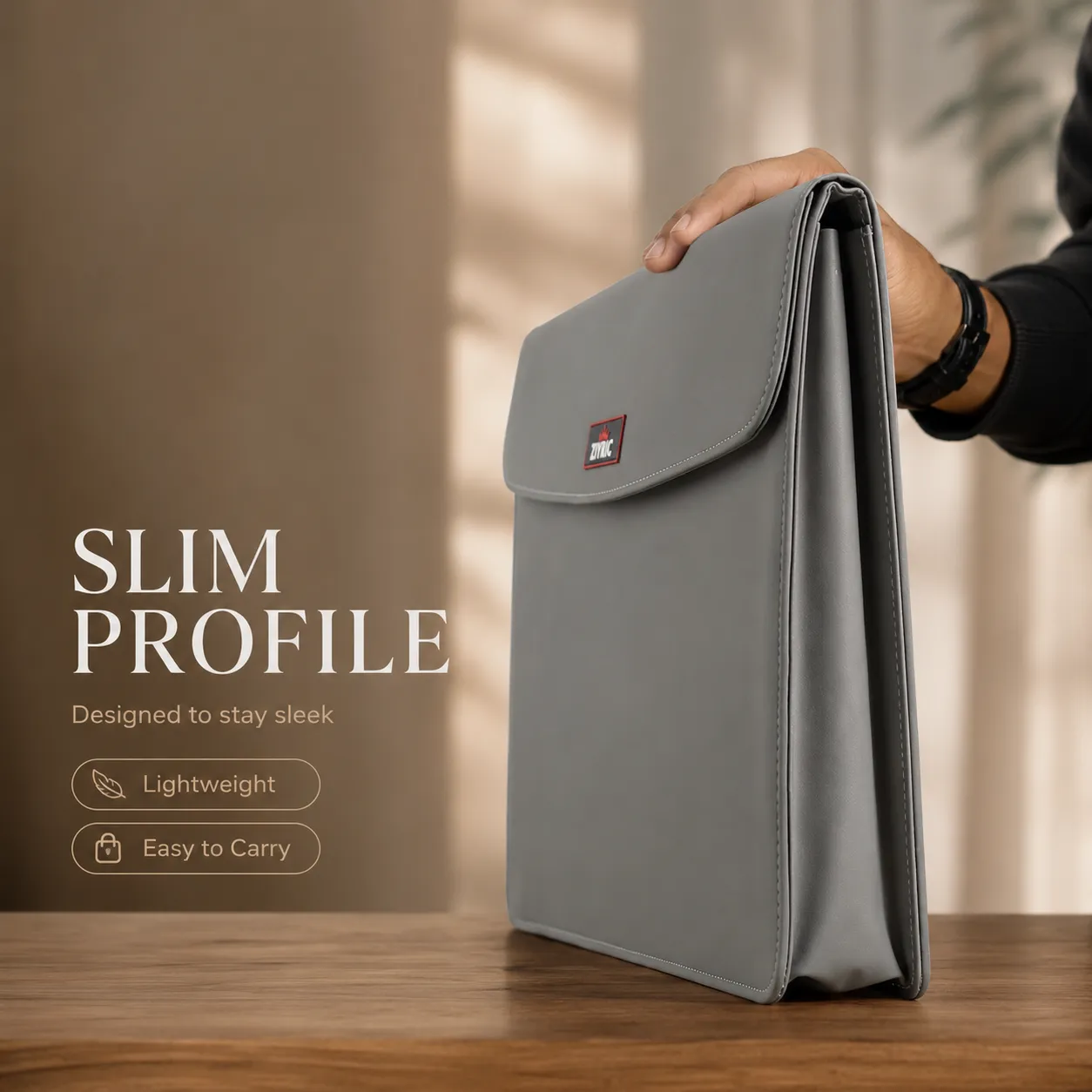 Professional PU Laptop Sleeve with Power Organizer Pouch – Stylish & Protective Case