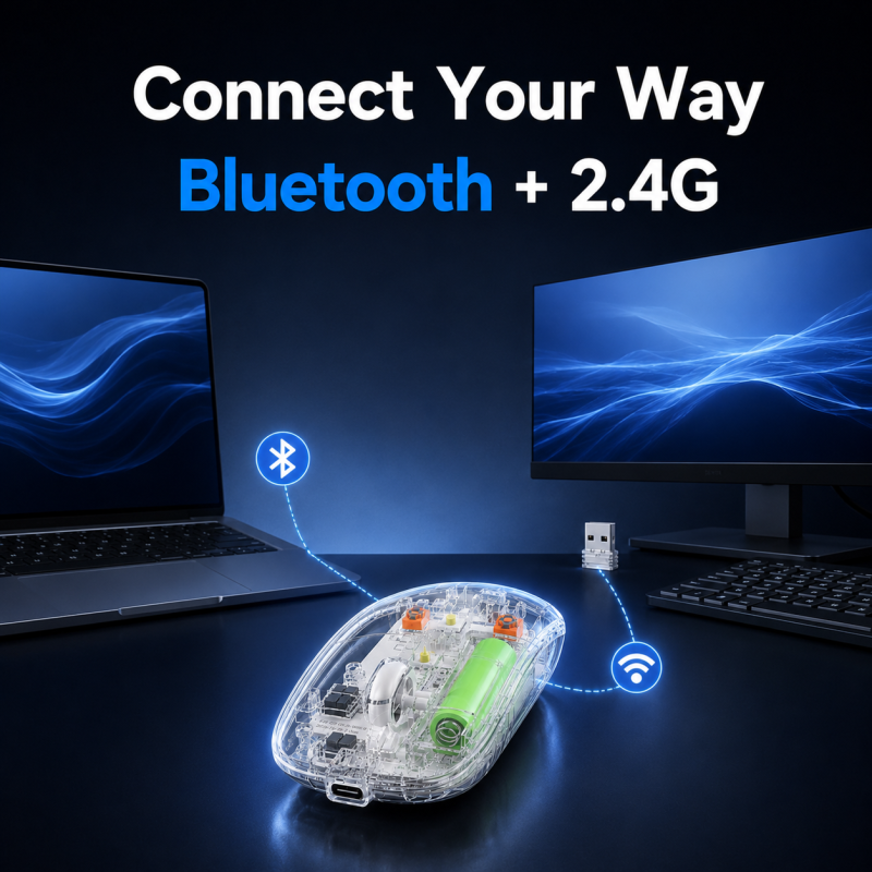 Transparent Wireless Rechargeable Mouse