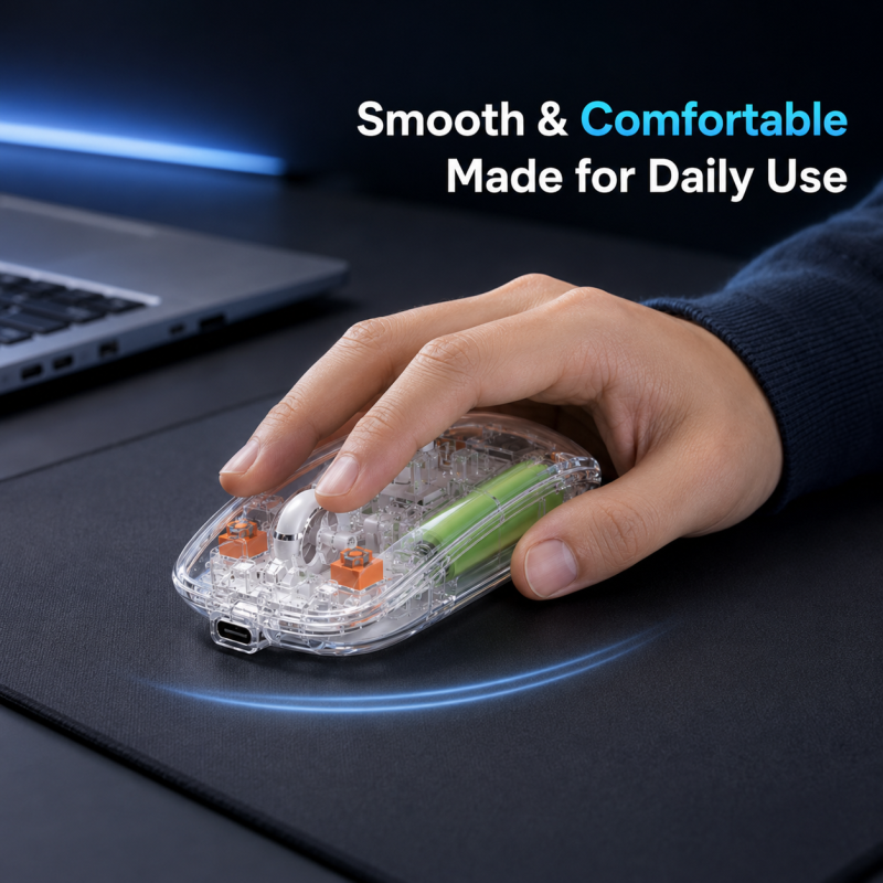 Transparent Wireless Rechargeable Mouse