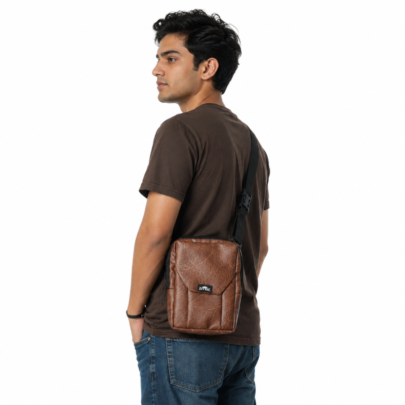 Ziyric Crossbody Shoulder Bag- Genuine Leather | Travel Accessories | Shopright.pk